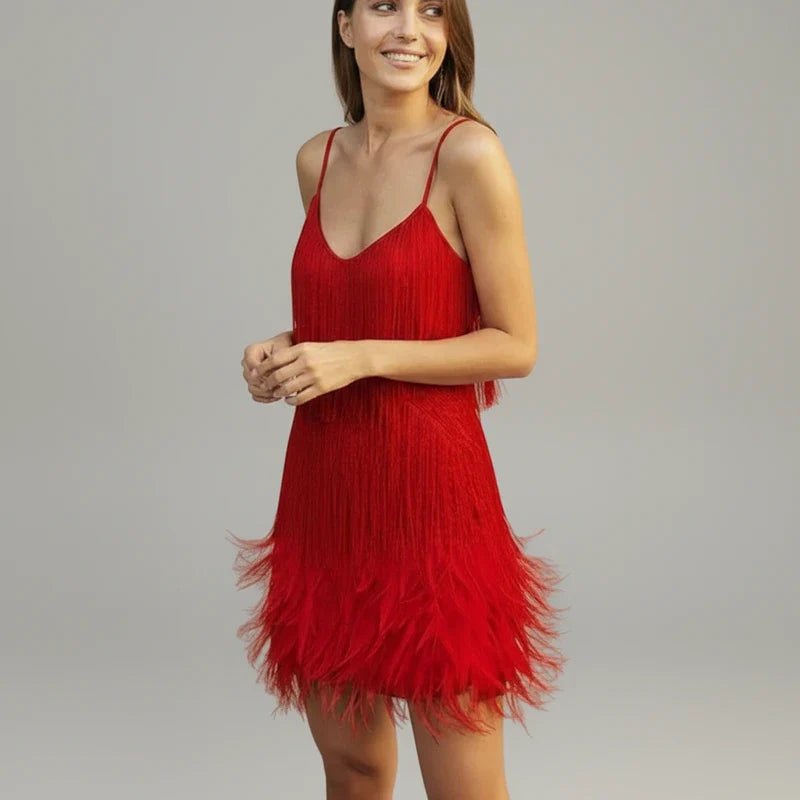 Fringe Bodycon Mini Dress for Women
