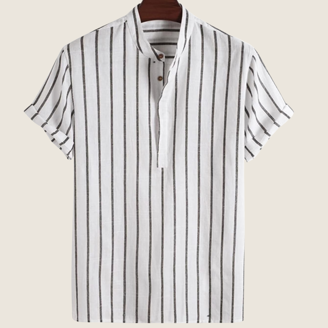 Bennett | Men's Short Sleeve Striped Henley Shirt