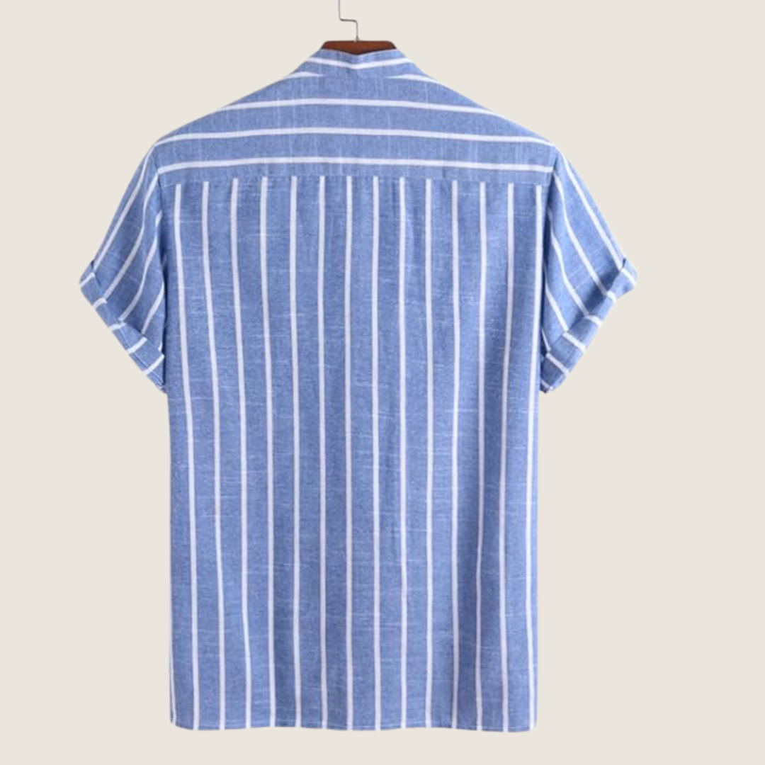 Bennett | Men's Short Sleeve Striped Henley Shirt
