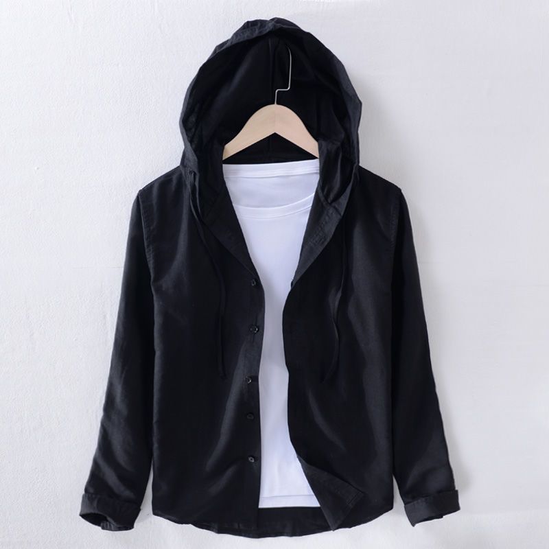 Conrad | Men's Hooded Long Sleeve Button-Down Shirt