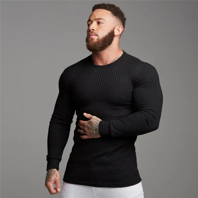 Derrick | Men's Long Sleeve Ribbed Sweater