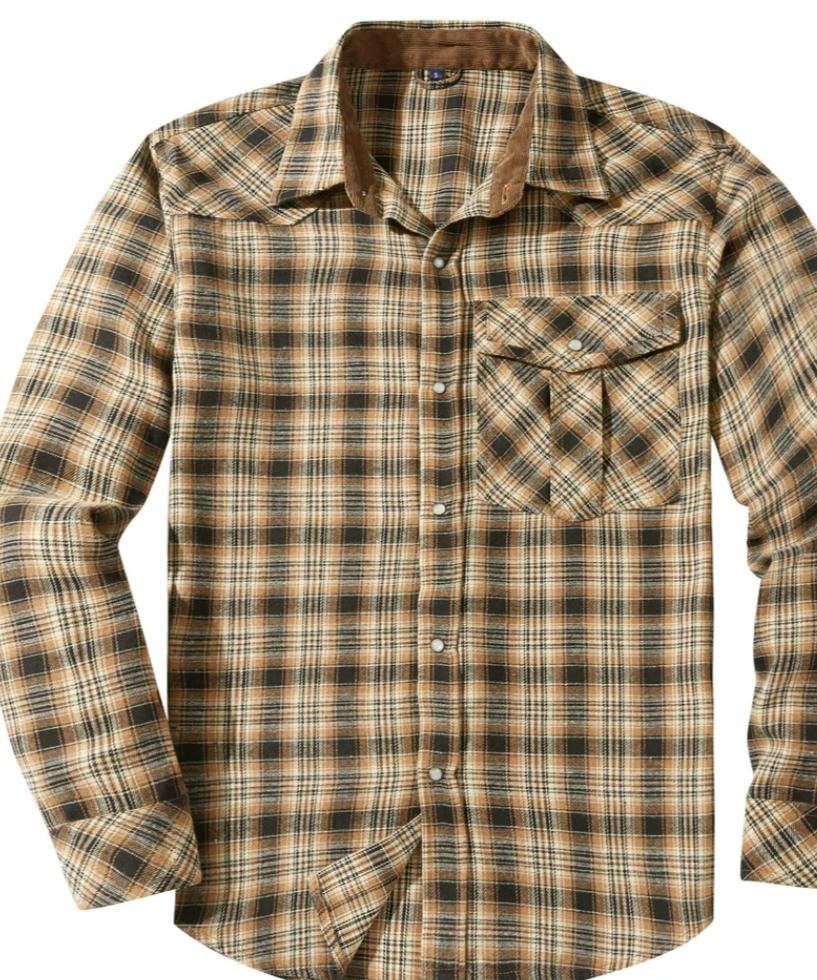 Garrett | Men's Plaid Long Sleeve Shirt