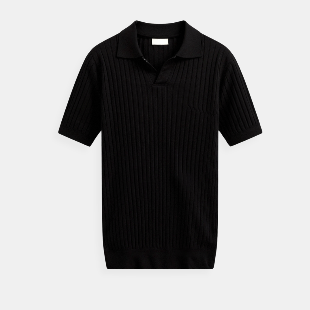 Guy | Men's Ribbed Short Sleeve Polo Shirt