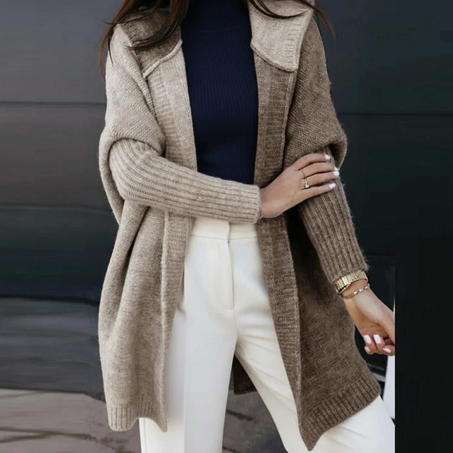 Hooded Knit Cardigan for Women