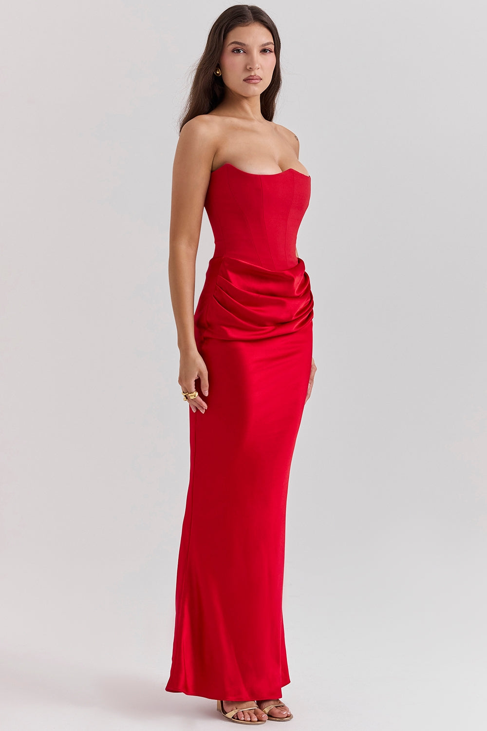 Emma | Women Wedding Guest Strapless Maxi Dress