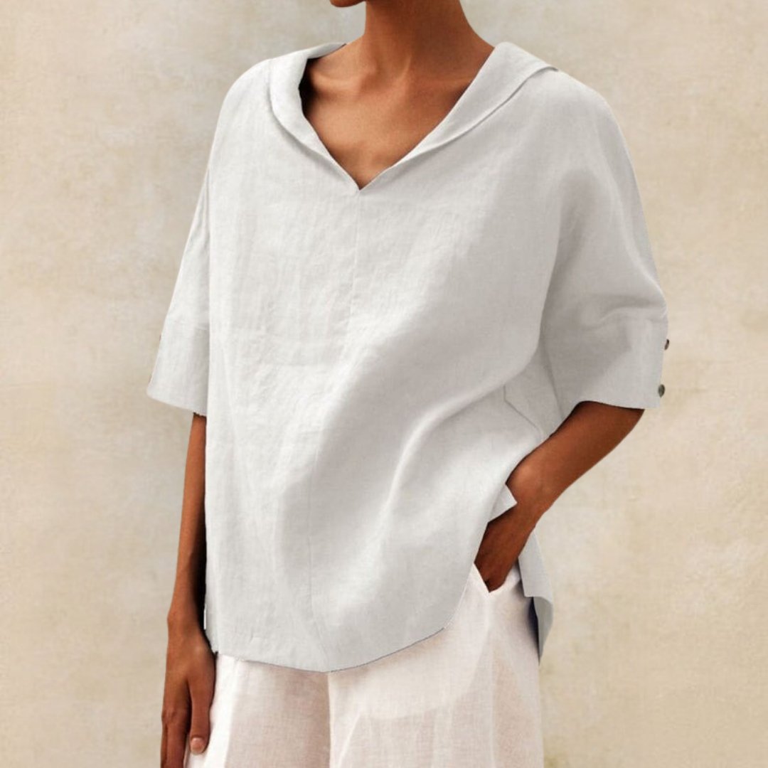 Jamie | Women's V-Neck Loose Fit Blouse