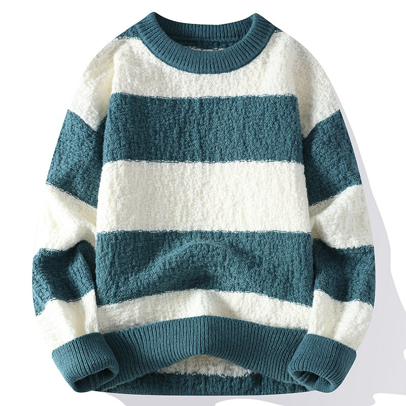 Jeremy | Men's Striped Crew Neck Sweater