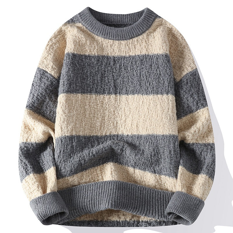 Jeremy | Men's Striped Crew Neck Sweater