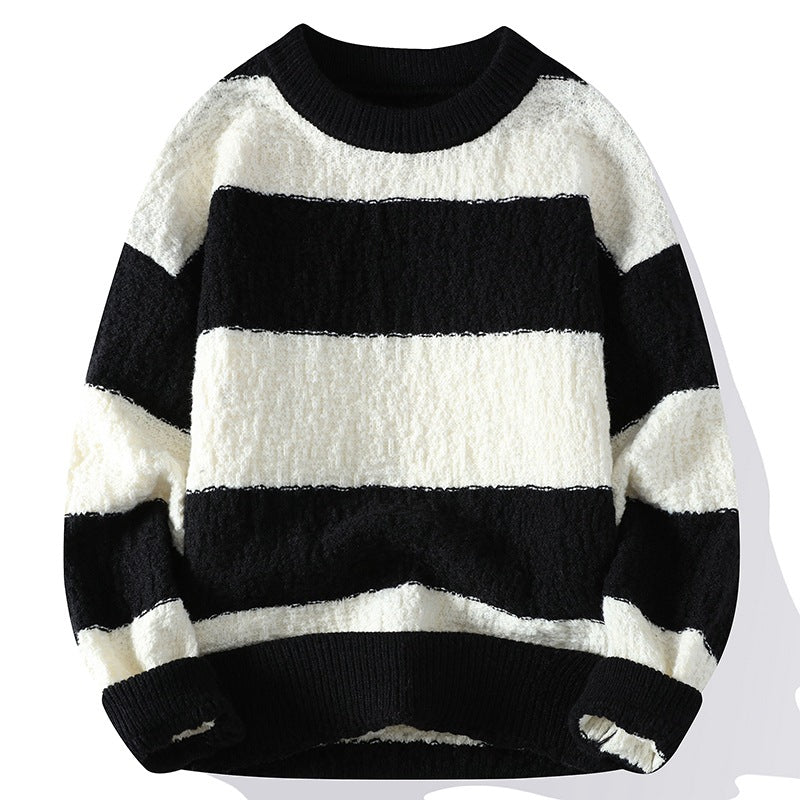Jeremy | Men's Striped Crew Neck Sweater