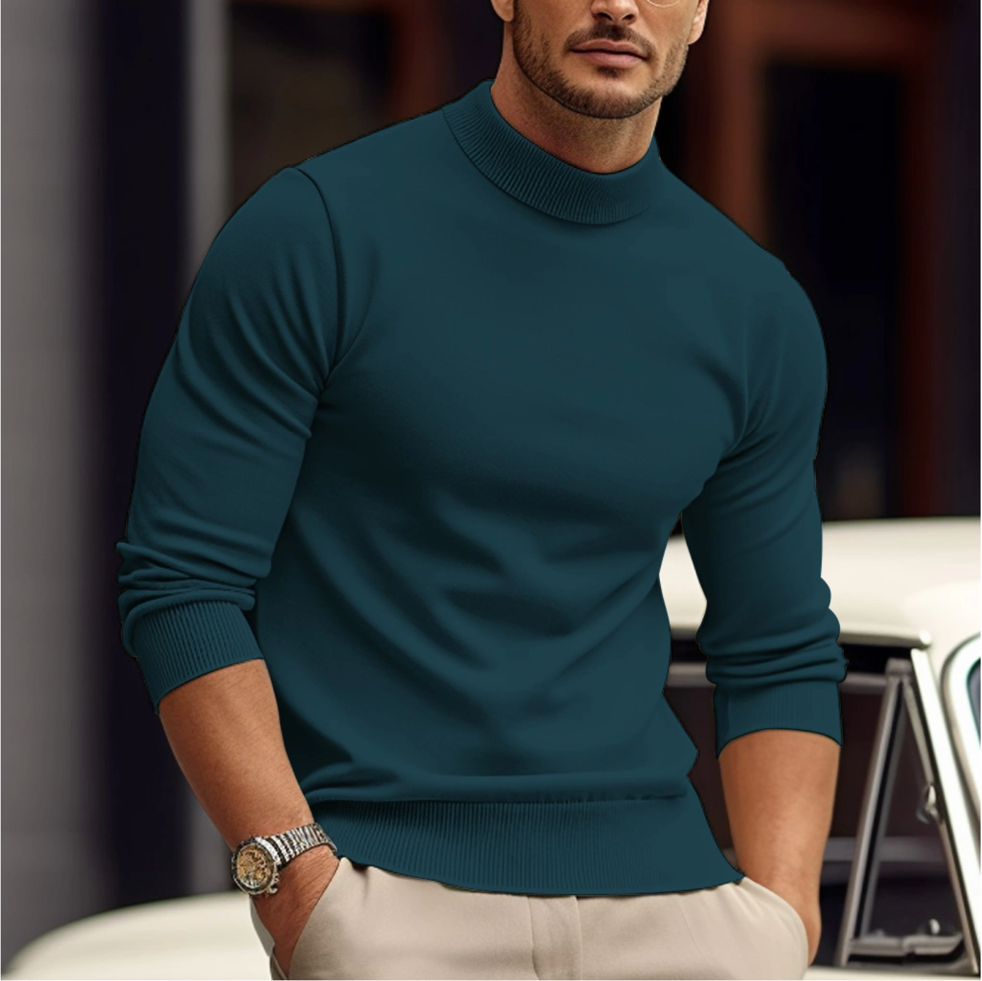 Kent | Men's Fitted Turtleneck Sweater
