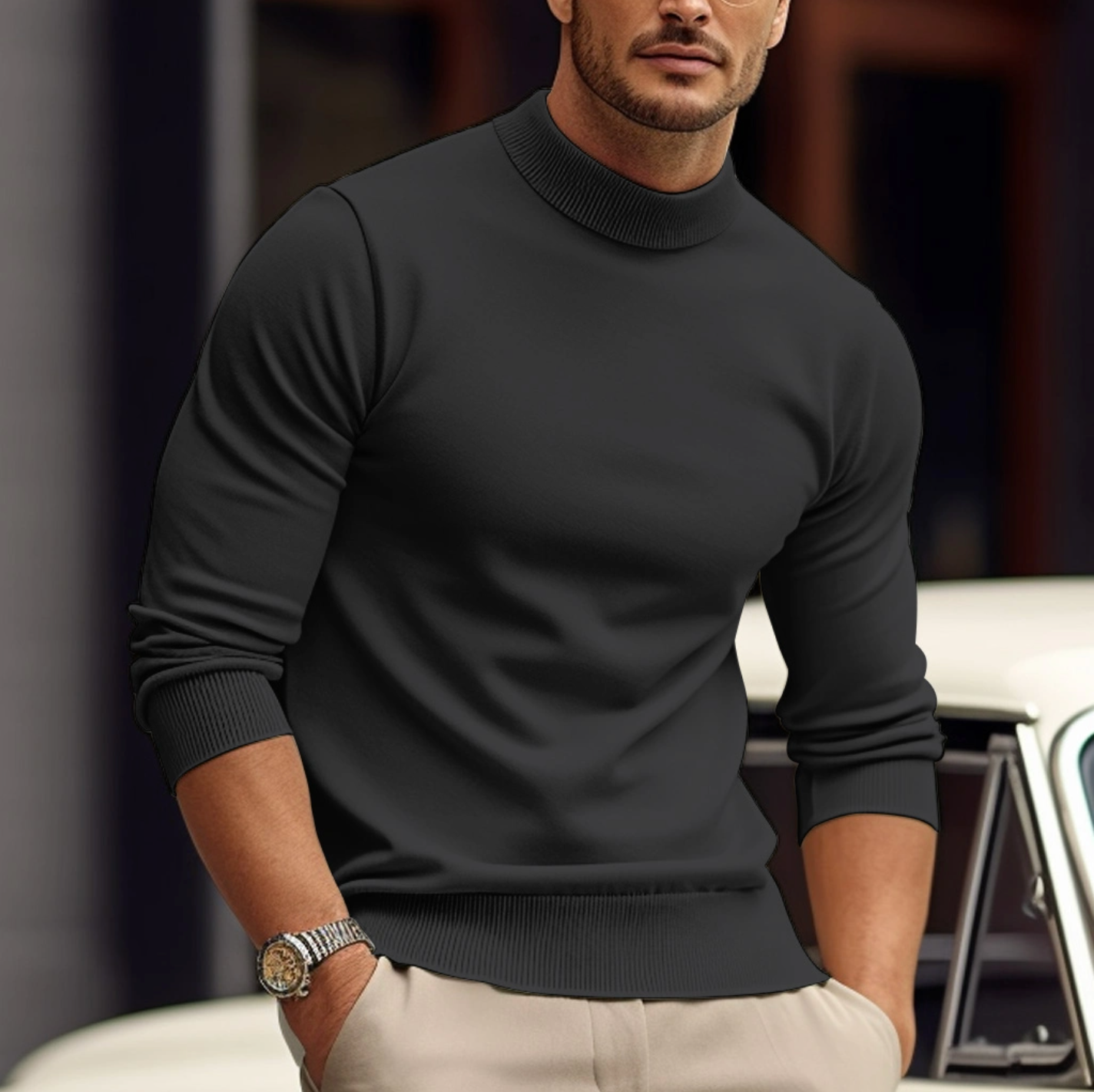 Kent | Men's Fitted Turtleneck Sweater