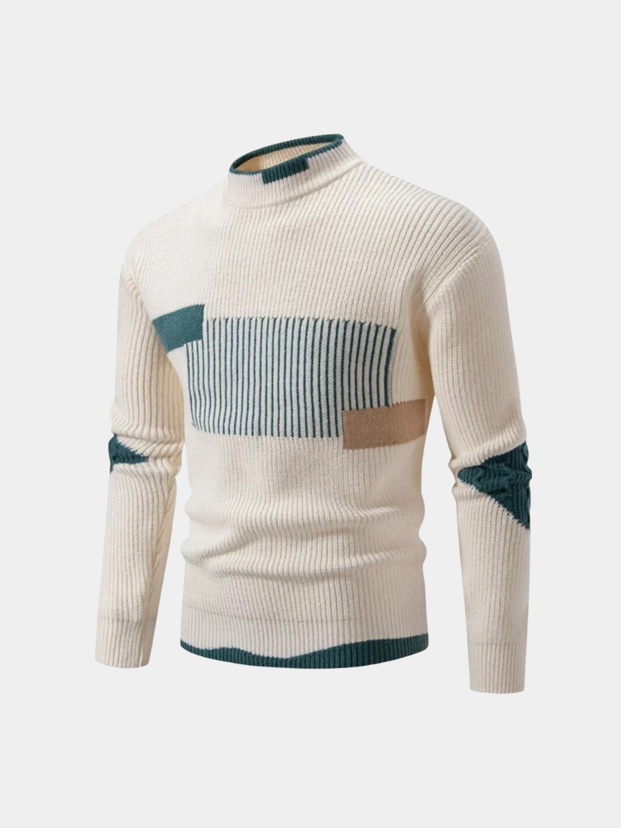 Lawson | Men's Geometric Mock Neck Sweater