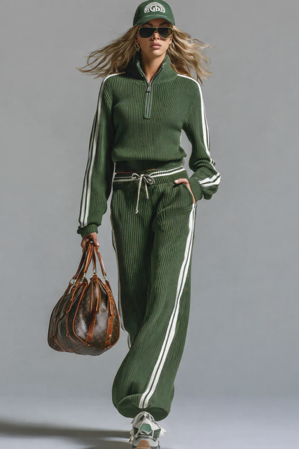 Madison | Women's Long Sleeve Ribbed Knit Two-Piece Set