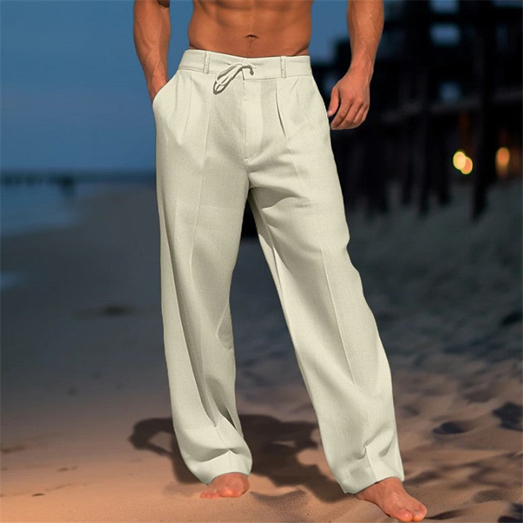 Marcus | Men's Wide Leg Drawstring Trousers