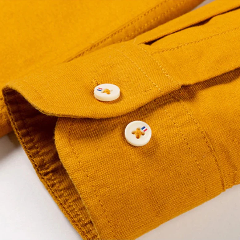 Mathew | Men's Long Sleeve Band Collar Button-Down Shirt