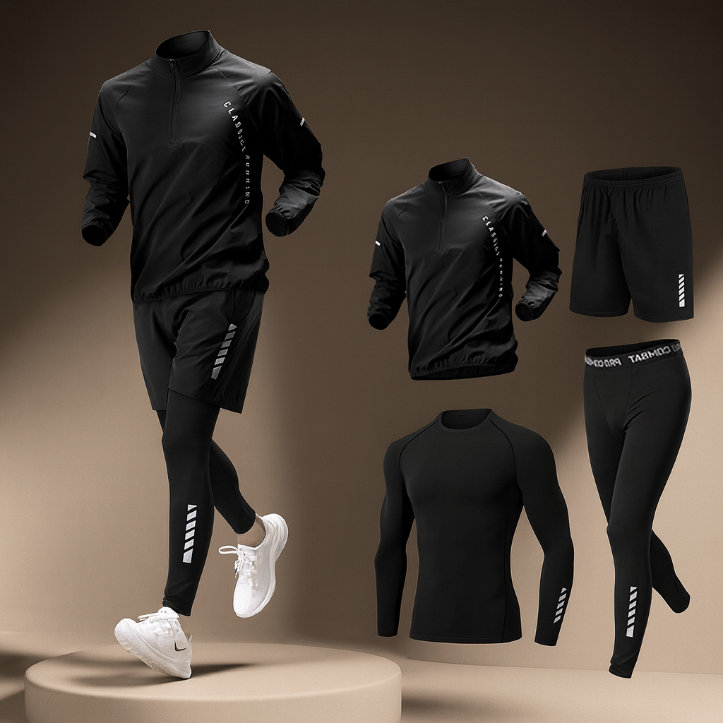 Maxwell | Men's Long Sleeve Quarter-Zip Activewear Set