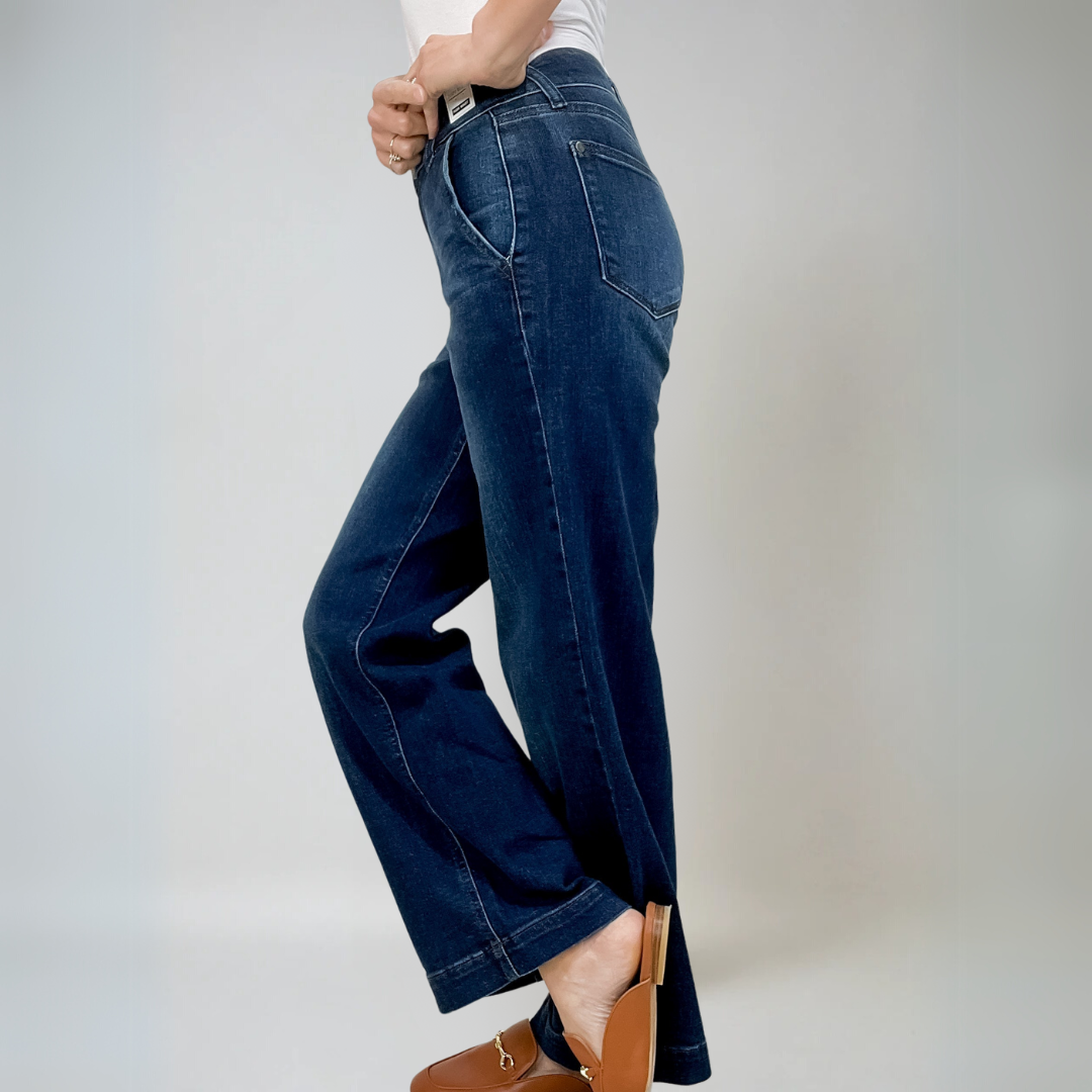 Roberta | Women's High-Waisted Wide Leg Jeans