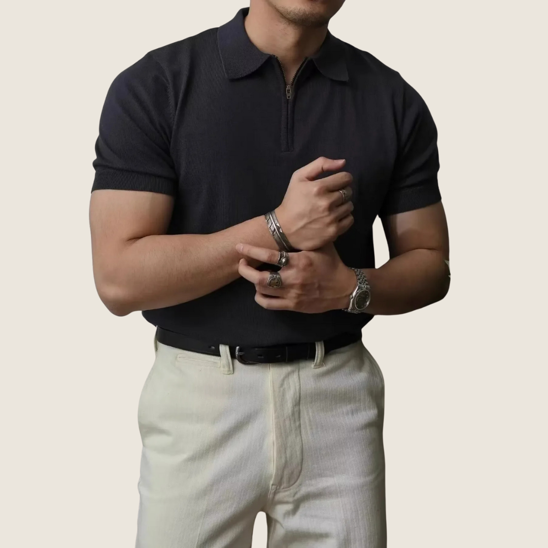 Simon | Men's Zip Polo Shirt