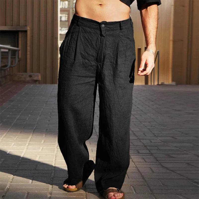 Zane | Men's Pleated Wide Leg Pants