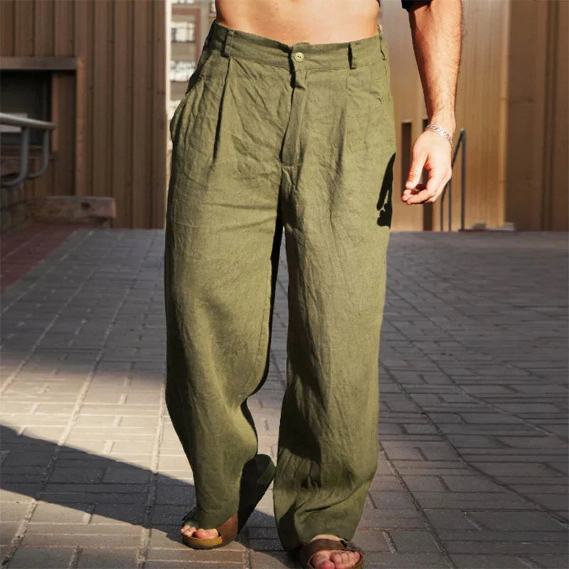 Zane | Men's Pleated Wide Leg Pants
